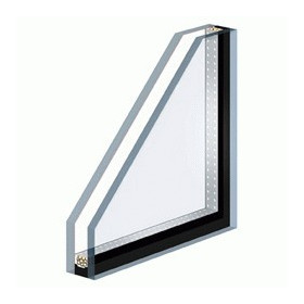 Insulating double glazing with a toughened safety face